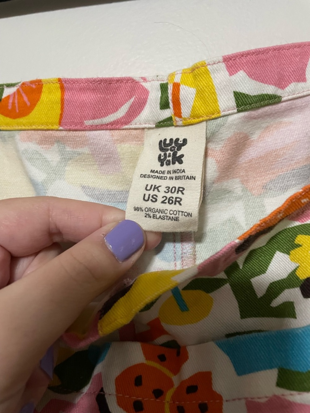 Lucy & Yak Summery print Dungarees - Picture 4 of 4